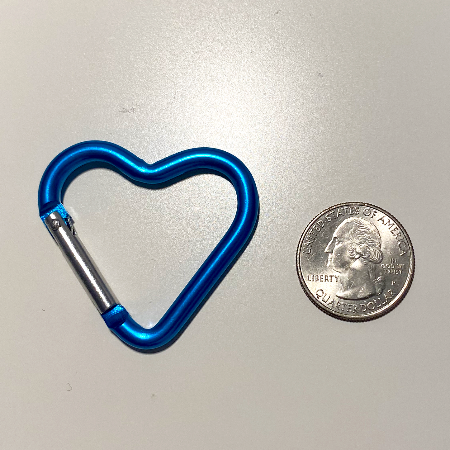 Blue Heart Carabiner