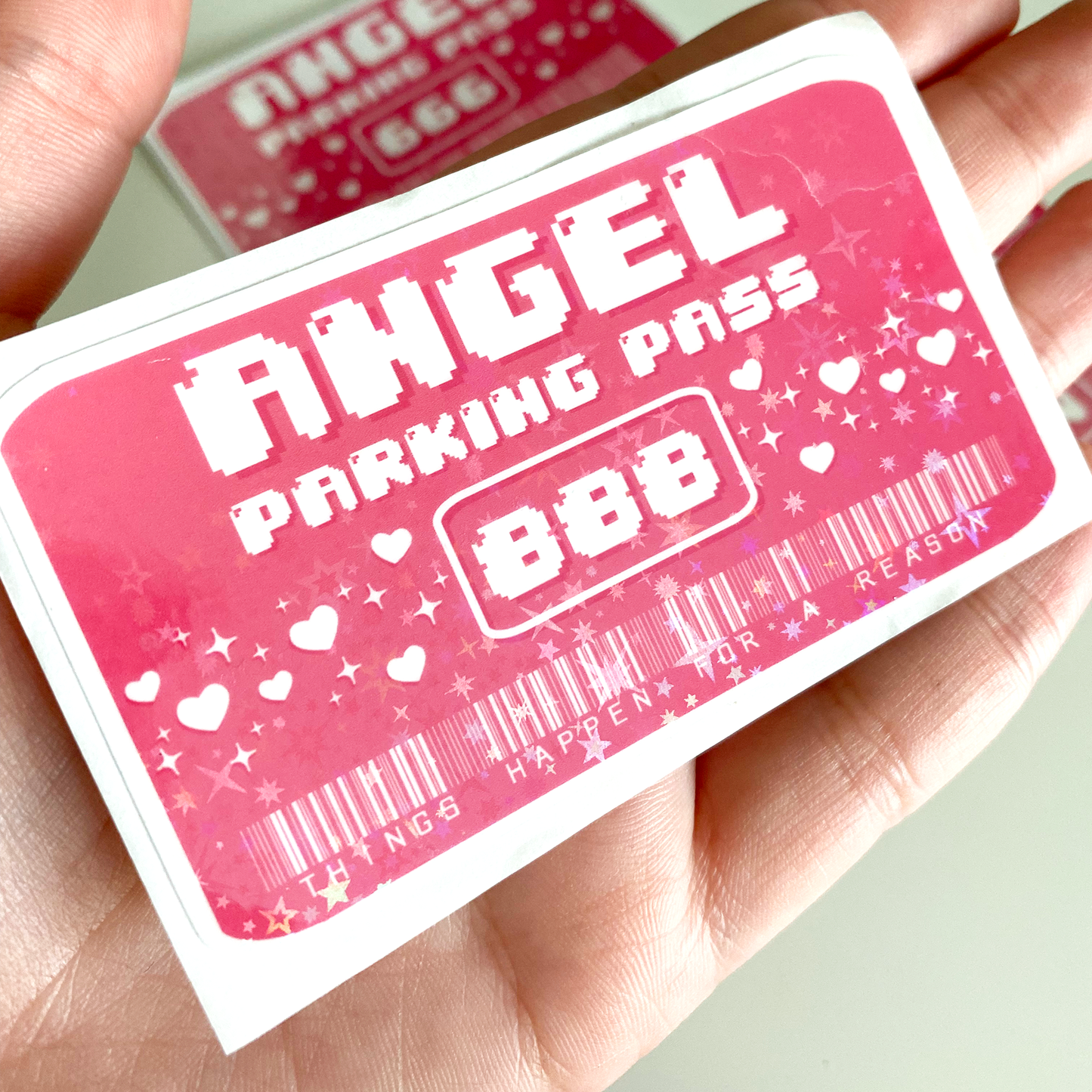 Holographic Angel Parking Pass Sticker