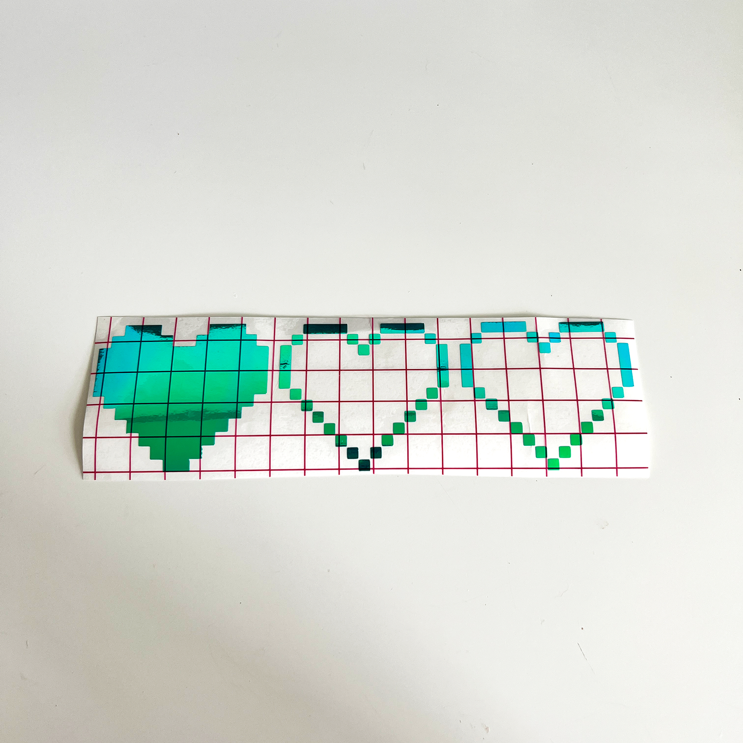8-Bit Retro Pixel Hearts Small Decal